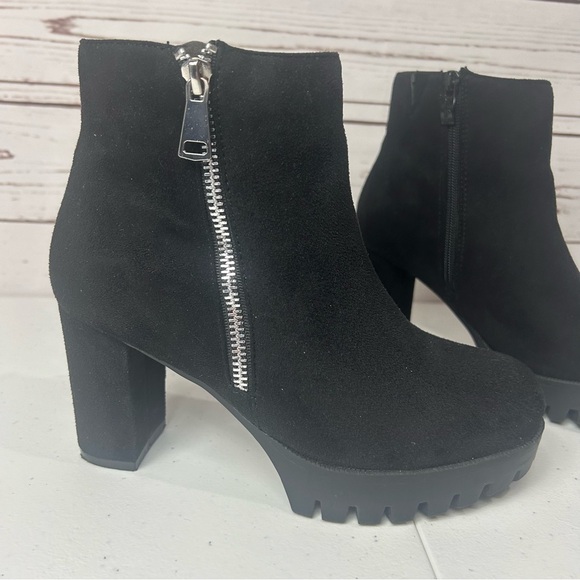 Ankle Boots Black suede Size 6 - Picture 6 of 8